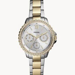 Fossil “Izzy” Multifunction Two Tone Stainless Steel Watch